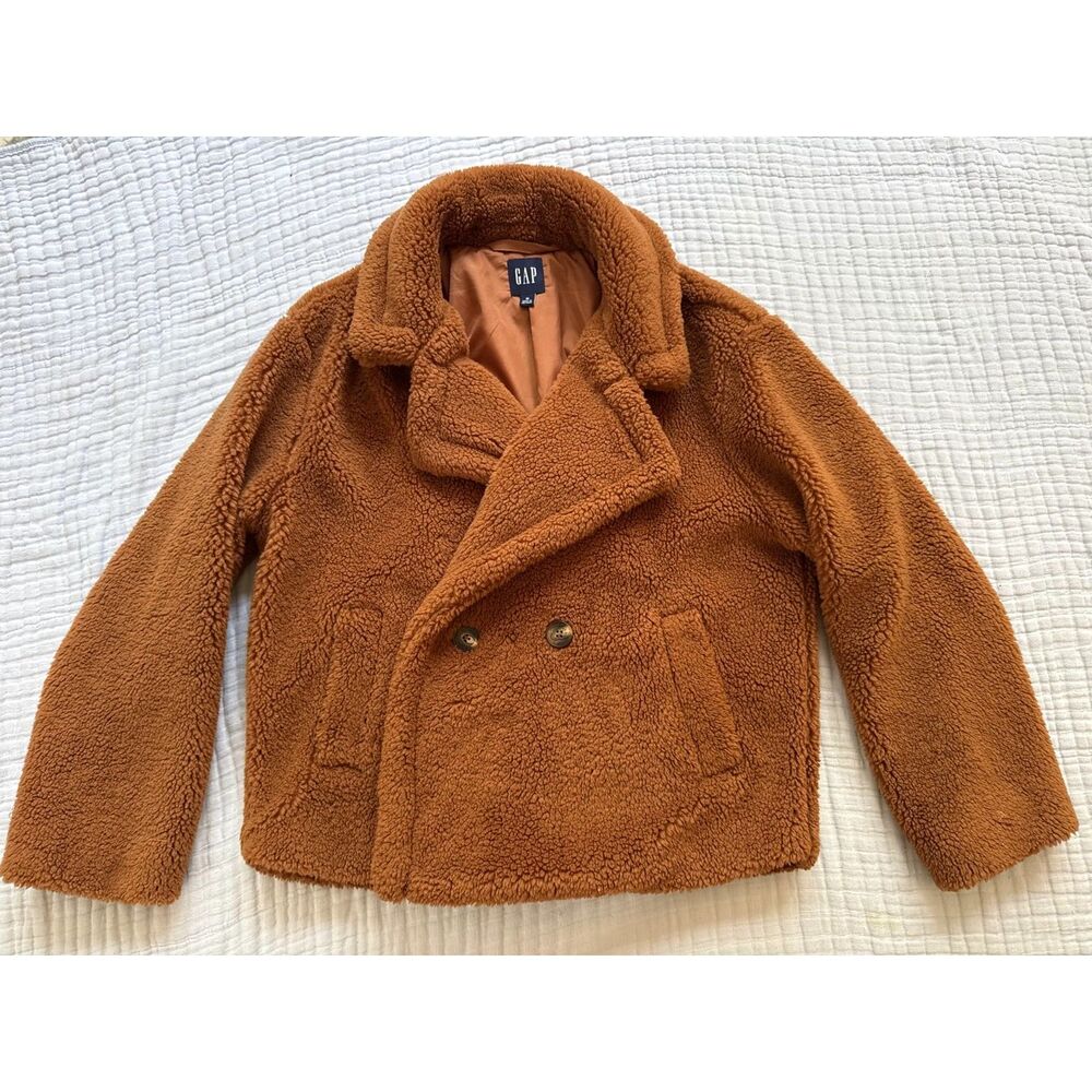 Gap Teddy Sherpa Brown Coat | M | Cozy Fall Coat